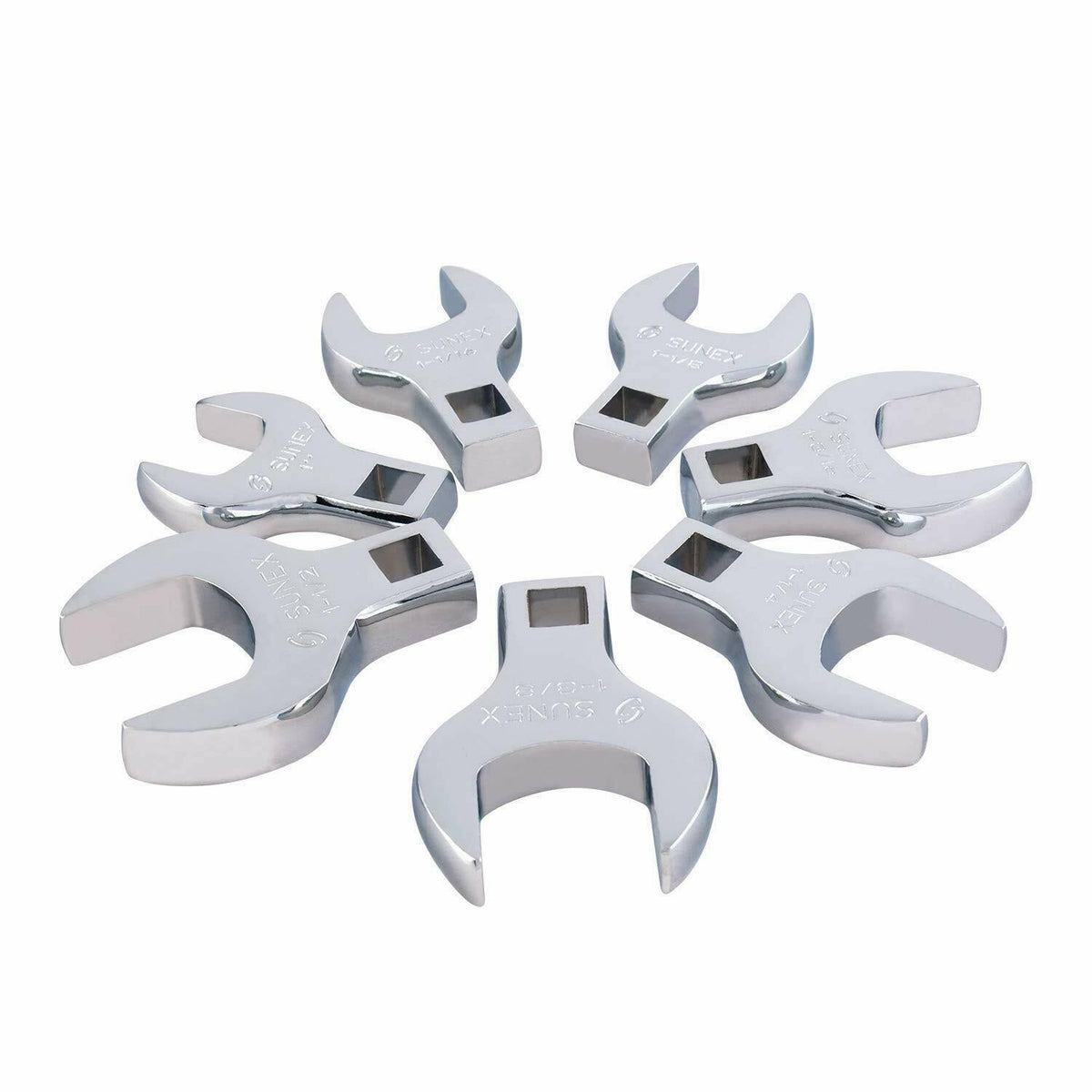 7-Piece 1/2 in. Drive SAE Crowfoot Wrench Set D509
