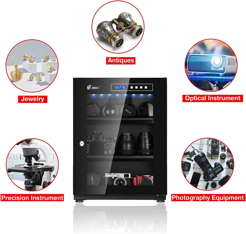 70L Digitally Controlled Dry Cabinet with Key Lock E188