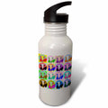 Cartoon Cow Pop Art 21 oz Sports Water Bottle F436