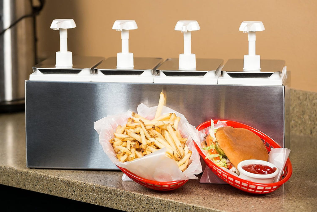 Quadruple Condiment Pump Station with 2.5 Quart Jars A644