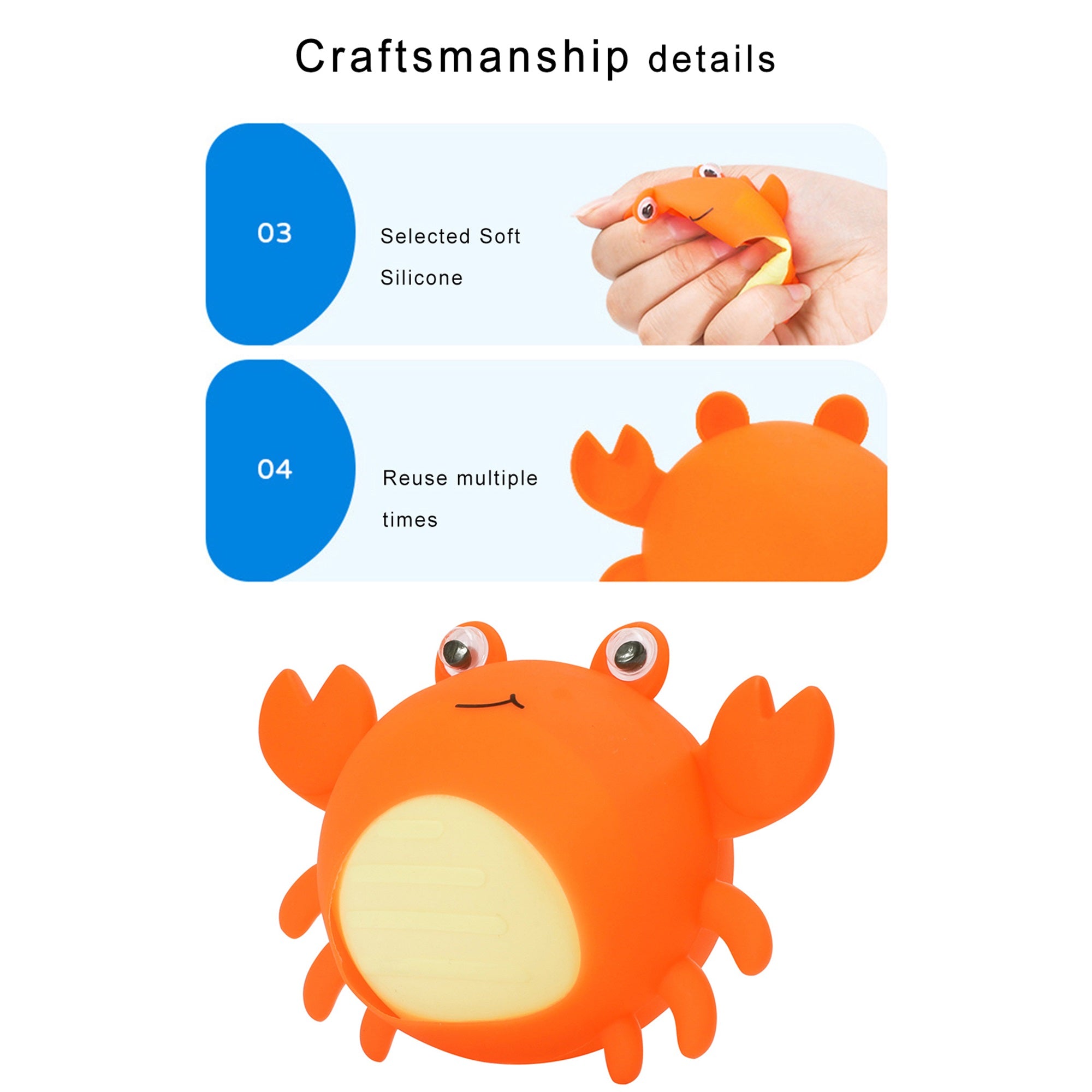 Refillable Silicone Crab Splash Balls for Kids Pool G607