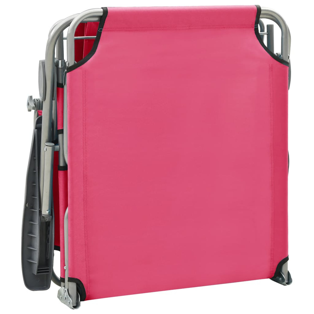 Pink Steel Sun Lounger with Canopy C3071