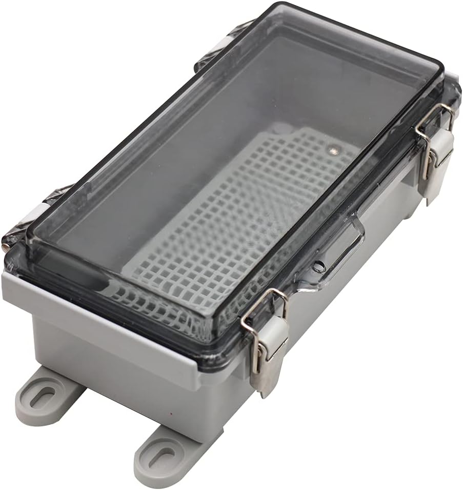 Outdoor Electrical Box IP67 Waterproof Plastic Enclosure with Transparent Cover 7.9 x 3.9 x 2.8 inch J66700