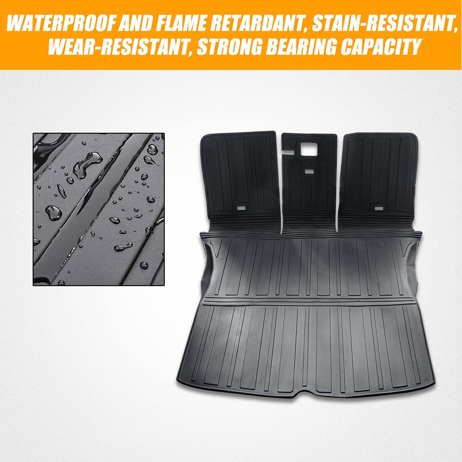 Trunk Mat Cargo Mat Rear Cargo Liner Mat with Backrest Mat N793