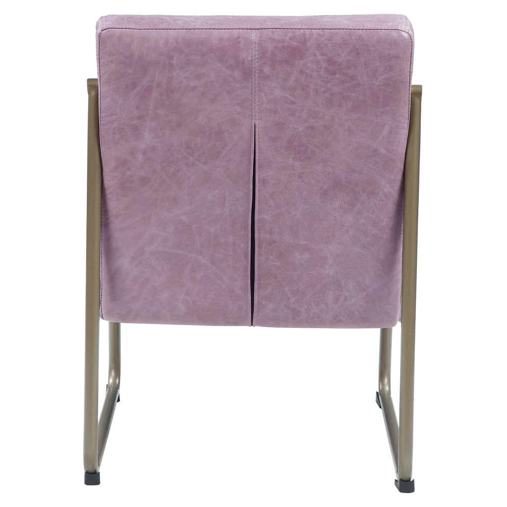 Wisteria Top Grain Leather Tufted Accent Chair G8409