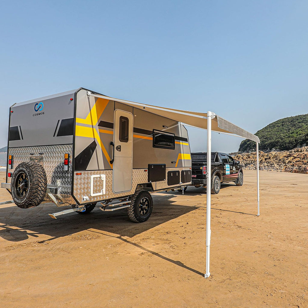 Gray Fade 13 x 8 Ft Retractable RV Trailer Awning S6288