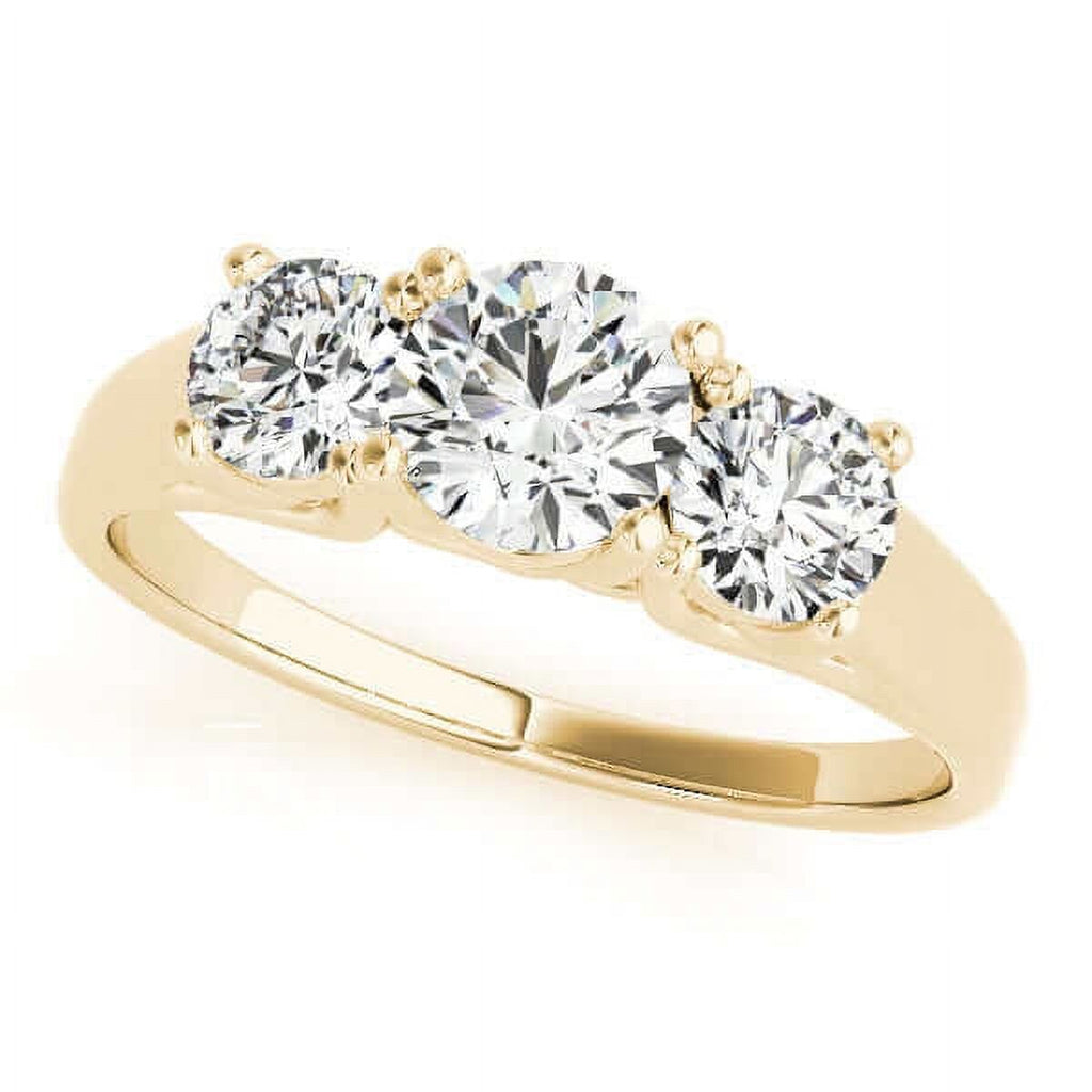 Lab Grown Diamond Three Stone Engagement Ring Y592