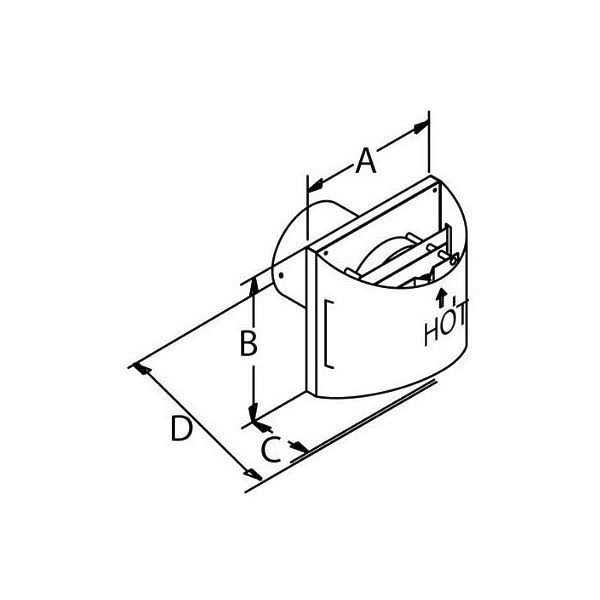 Aluminum Sconce Termination Cap M8076