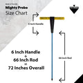 72-Inch Insulated Metal Soil Probe with T-Handle Steel Rod A824
