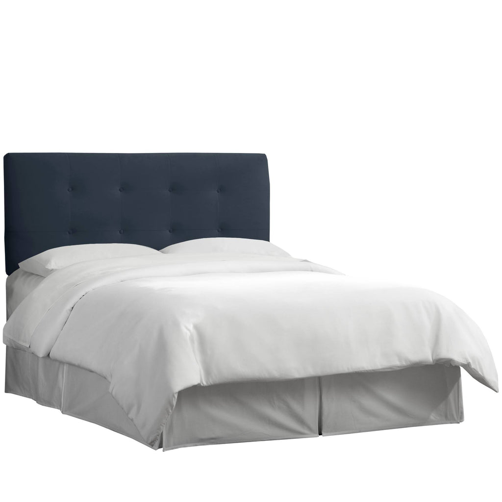 Navy Velvet Headboard Q2499