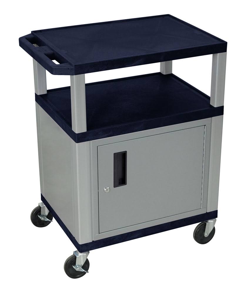 34x22 A V Cart - 3 Shelf, Cabinet, Electric - Nickel D577224