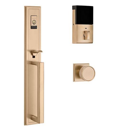 Satin Nickel Single Cylinder Smart Handleset with Knob Q76370