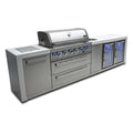 Propane Gas Island Grill with Refrigerator Cabinet, Infrared Side Burner, & Rotisserie Kit O9578
