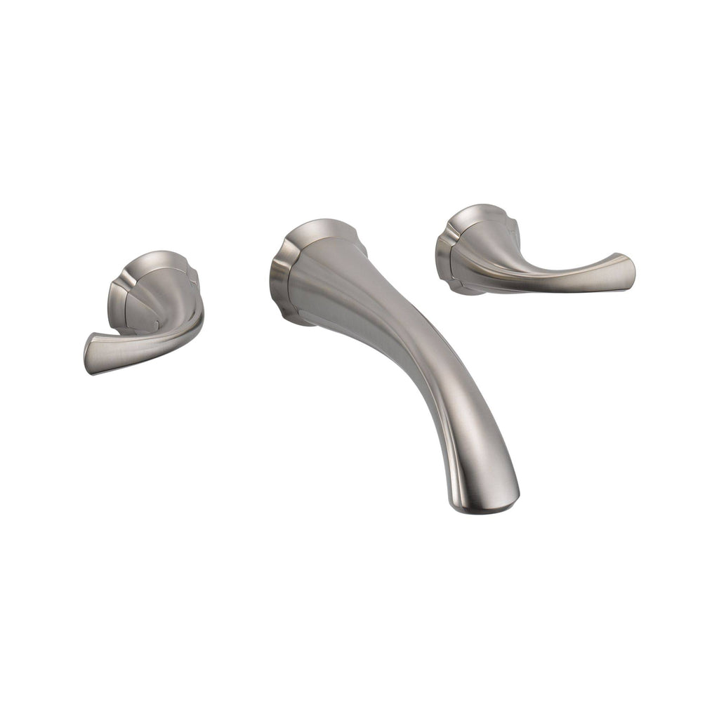 Chrome Two Handle Wall Mount Lavatory Faucet T28132