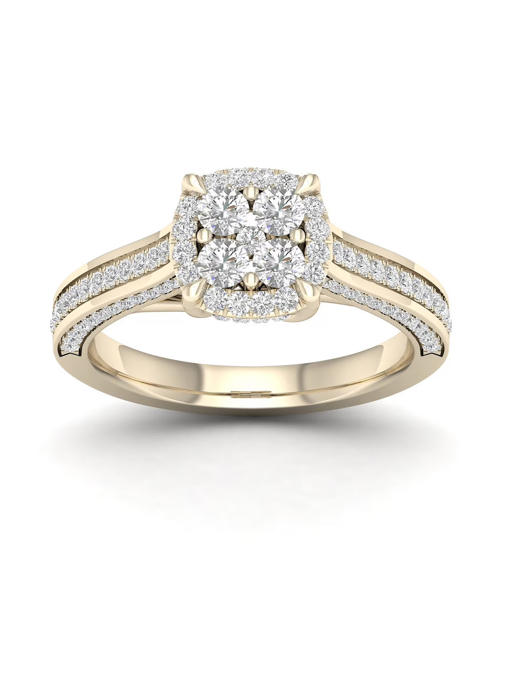 Diamond Cluster Halo Engagement Ring Z39797