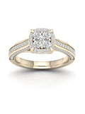 Diamond Cluster Halo Engagement Ring Z39797
