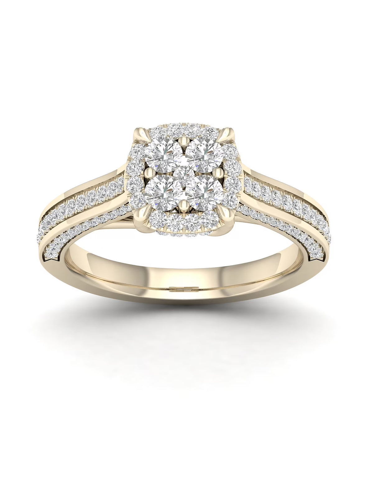 Diamond Cluster Halo Engagement Ring Z39797