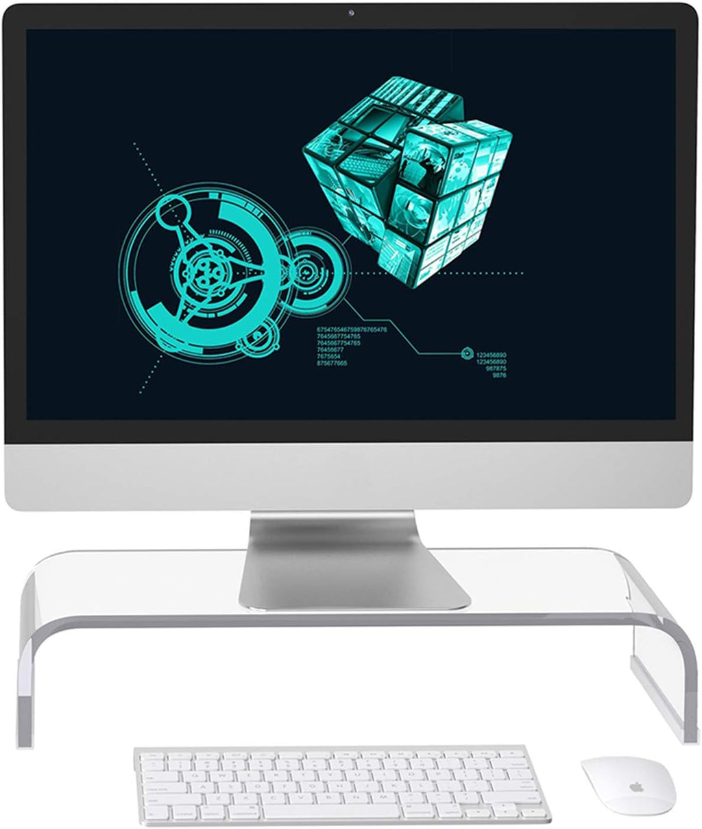 Acrylic Clear Monitor Screen Stand Riser, 20", Pack of 2 P822238