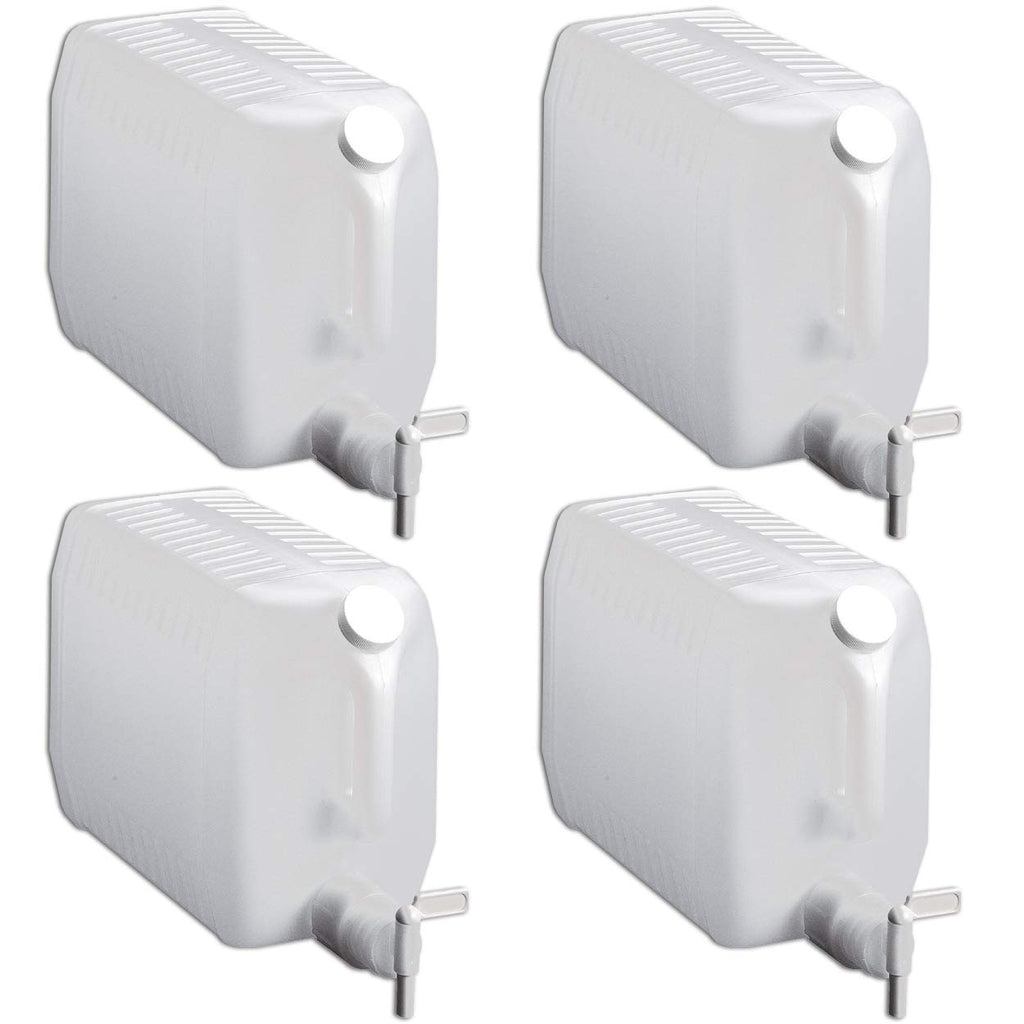2.5 Gallon Plastic Dispenser Carboy with Spigot, HDPE, Natural, 4 Pack L74136