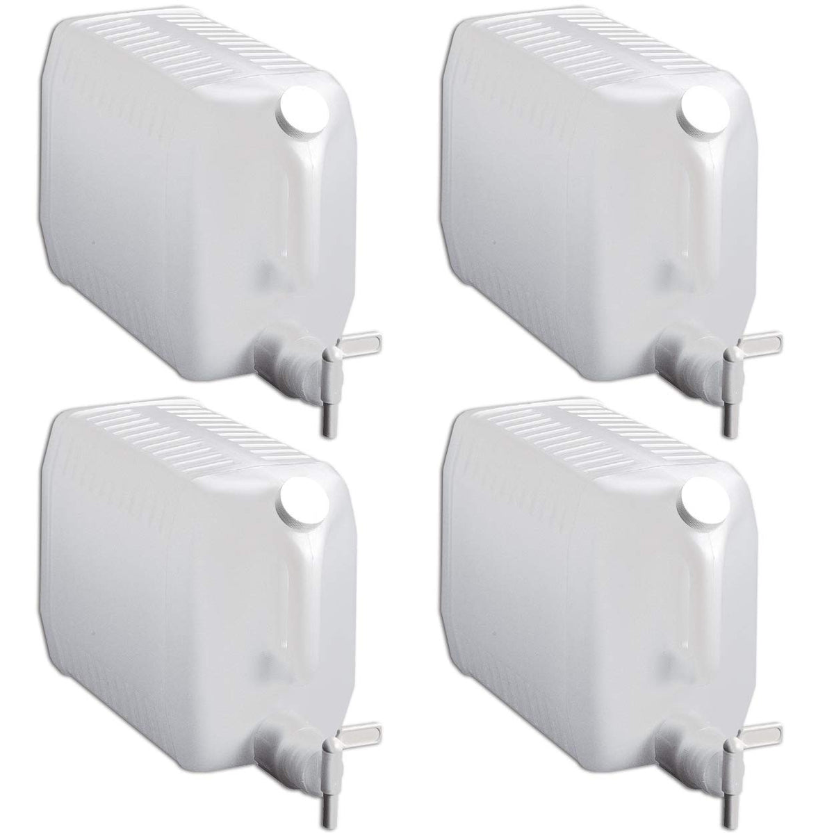 2.5 Gallon Plastic Dispenser Carboy with Spigot, HDPE, Natural, 4 Pack L74136