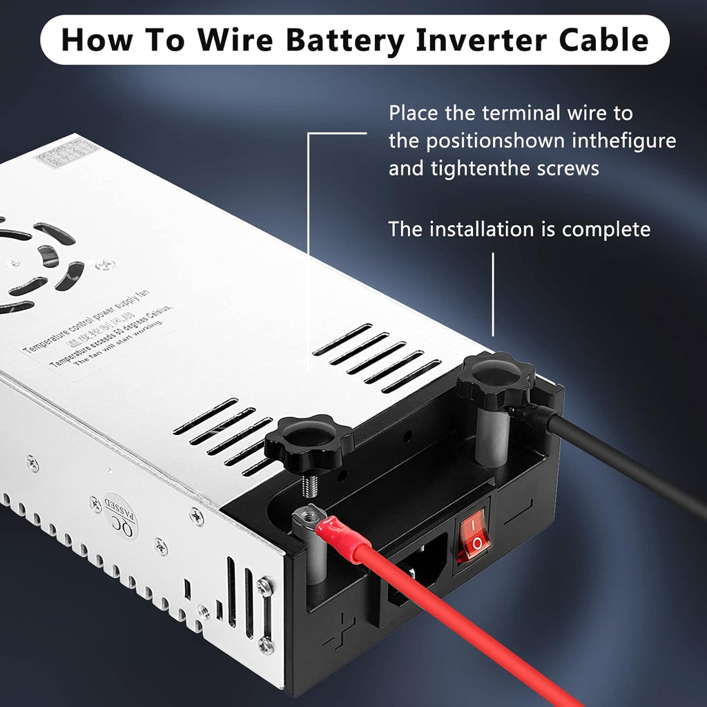 110V AC to 12V DC Converter Power Supply Adapter, 50A 600W, Pack of 2 V333620