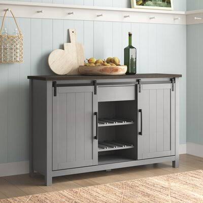 Antique Gray 1 Drawer Sideboard X90976