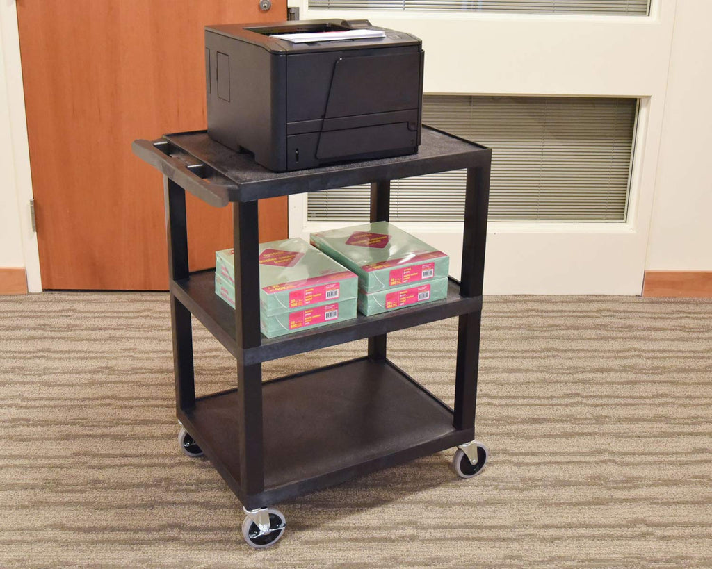 Black 3-Shelf Utility Cart K705