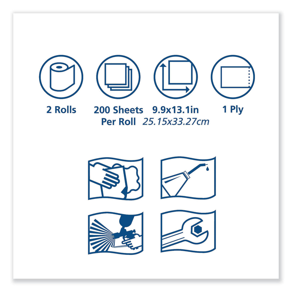 Blue 8.5 x 10 Shop Wiper, 200/Bucket, 2 Buckets/Carton G460