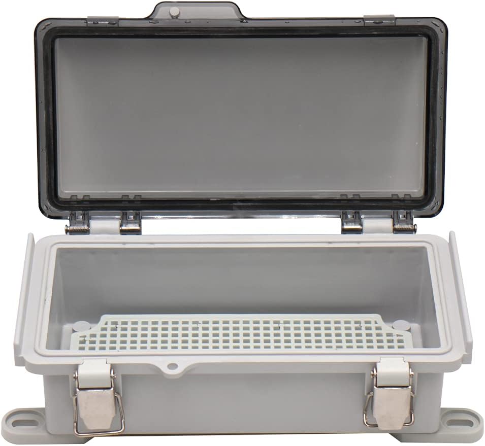 Outdoor Electrical Box IP67 Waterproof Plastic Enclosure with Transparent Cover 7.9 x 3.9 x 2.8 inch J66700