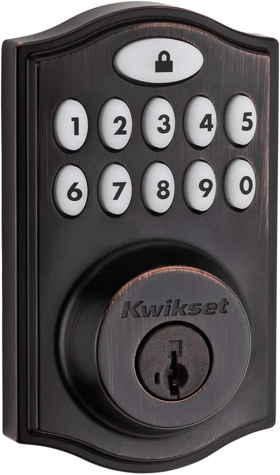 Smart Lock Keypad Electronic Deadbolt Door Lock With SmartKey Security and Z-Wave Plus, Satin Nickel M43555