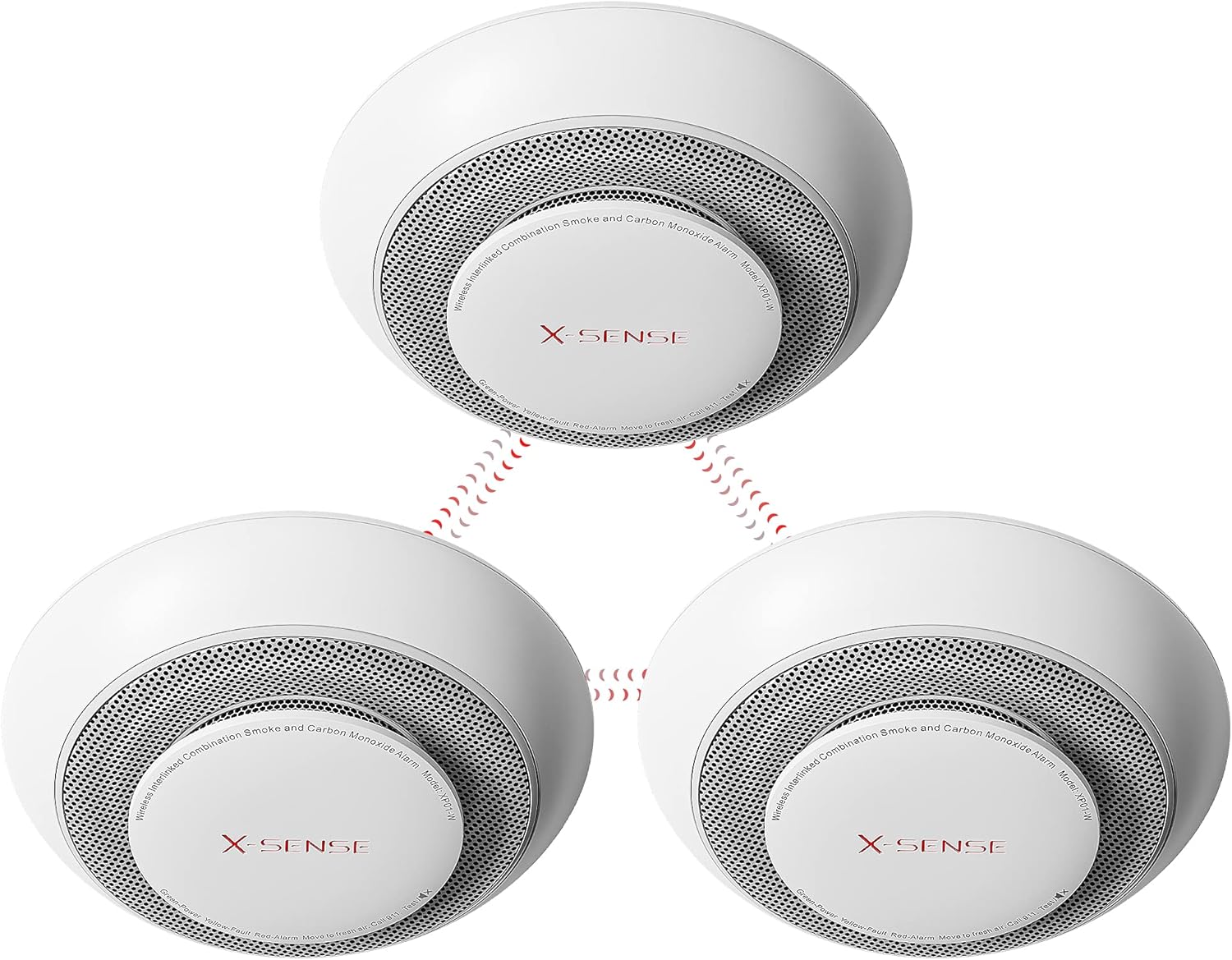 Combination Smoke and Carbon Monoxide Detector Alarm, 3-Pack S5921