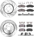 FRONT 330mm + REAR 334mm D/S 5 Lug Rotors + Brake Pads + Clips B33684