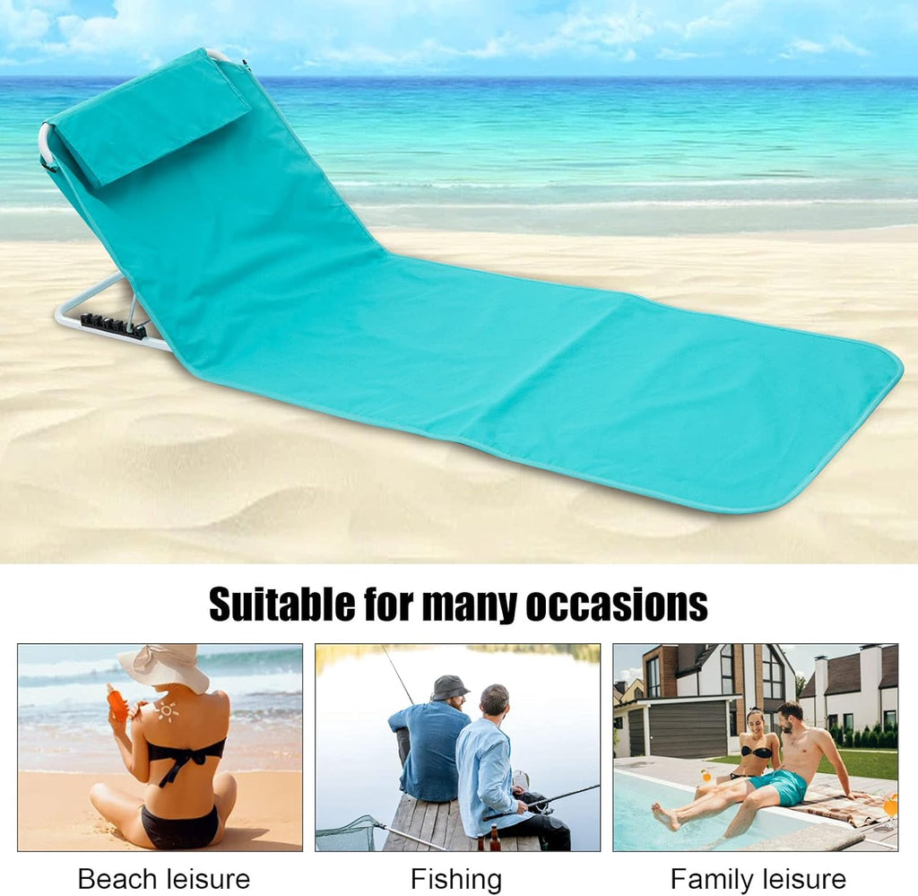 Aqua Blue Folding Lightweight Beach Chairs C60454