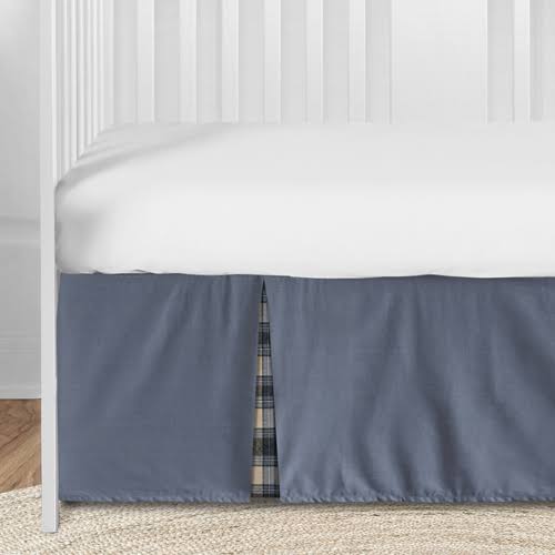 Blue and Tan 5 Piece Crib Bedding Set R406