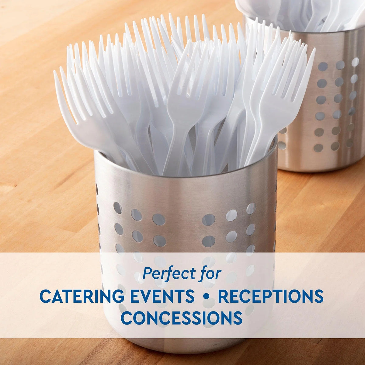 White Plastic Forks, 500 Ct Q5939