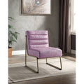 Wisteria Top Grain Leather Tufted Accent Chair G8409