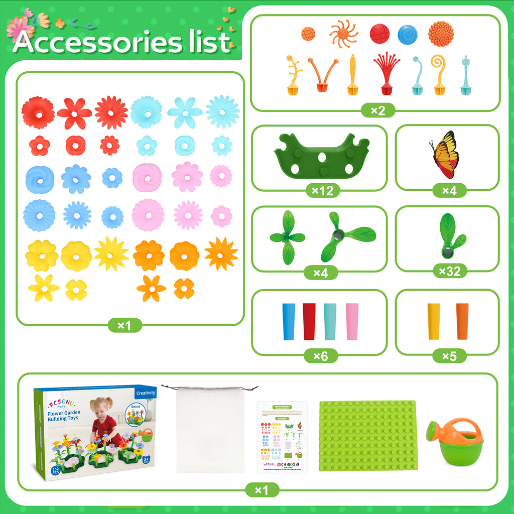 Flower Garden Building Toys, 152 Pcs H521504