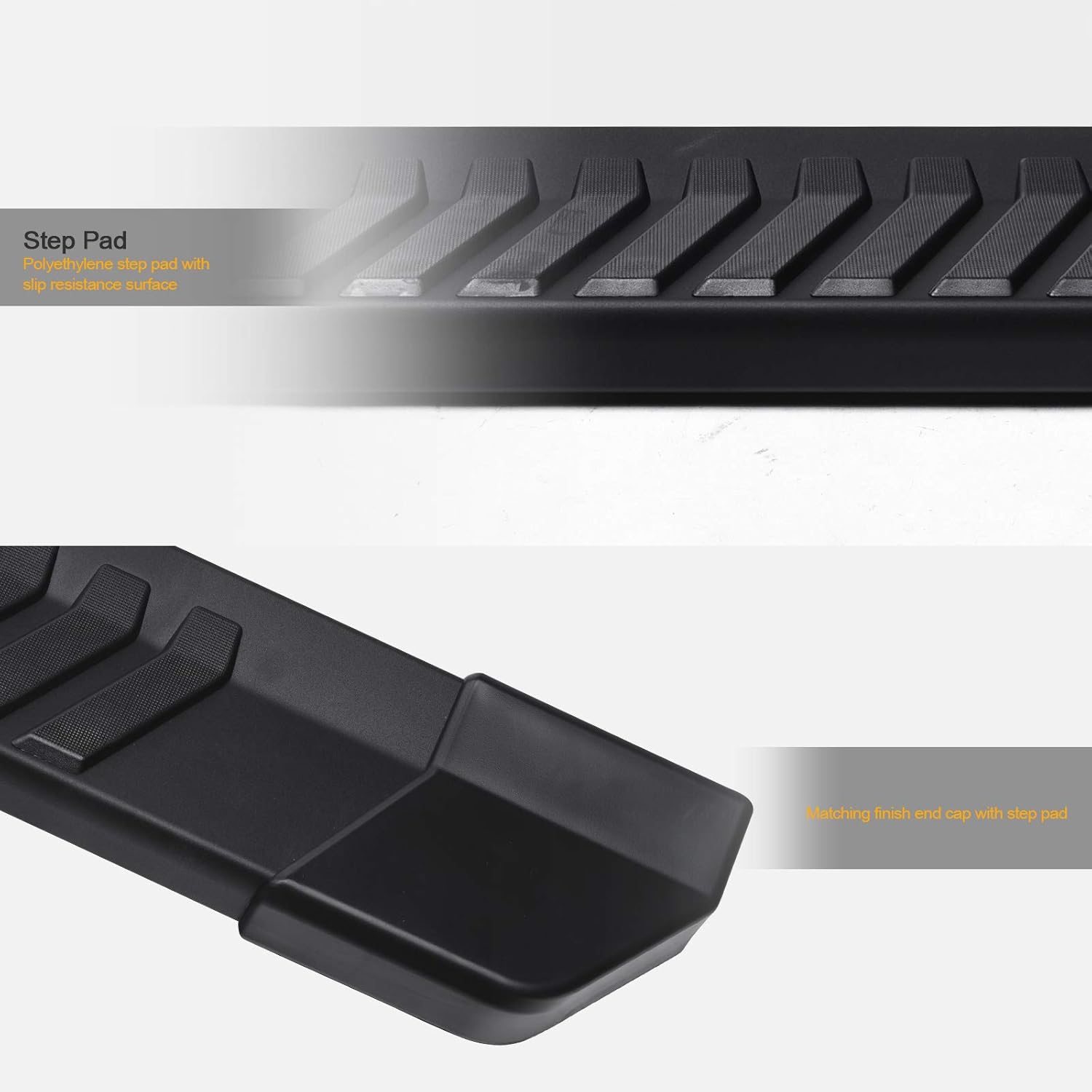 Matte Black Aluminum Running Boards Z175