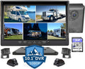 10.1 inch 1080P 4 Split Backup Camera Monitor with Built-in Recorder W599