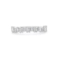 0.63Cttw Baguette Cut Diamond Ring 18K White Gold Size 6.5 T252