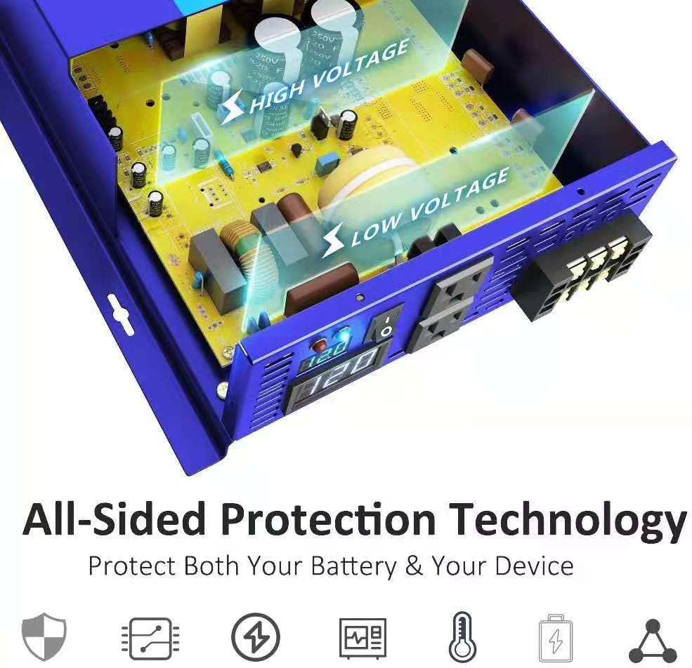 3500 Watt Pure Sine Wave Power Inverter 48V to 120V AC D3833