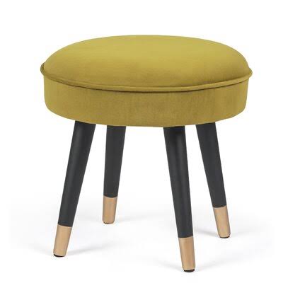Olive Green Round Ottoman X460367
