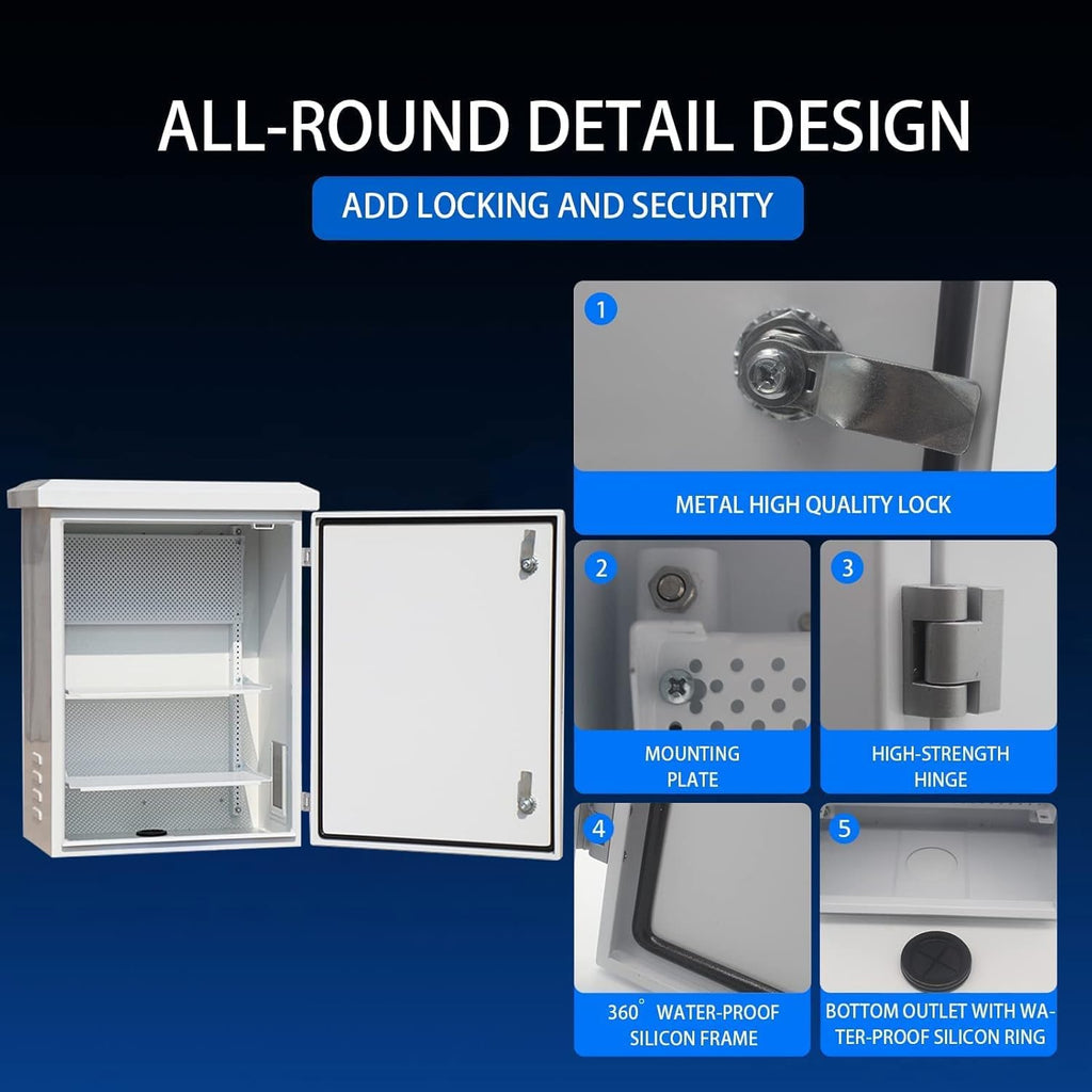 Stainless Steel Weatherproof Electrical Junction Box IP66 White Z513