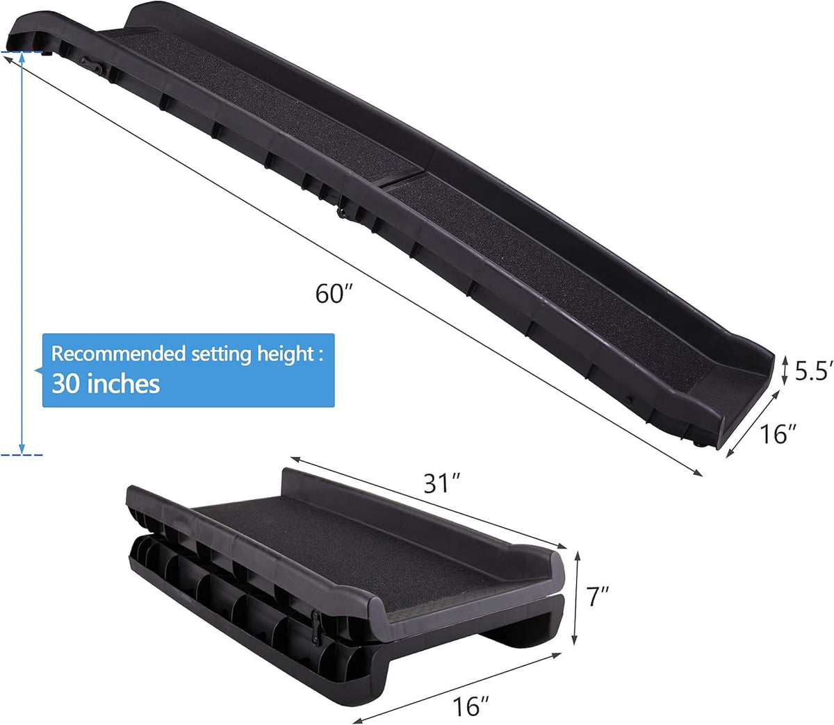 62"L Heavy Duty Folding Dog Ramp M741223