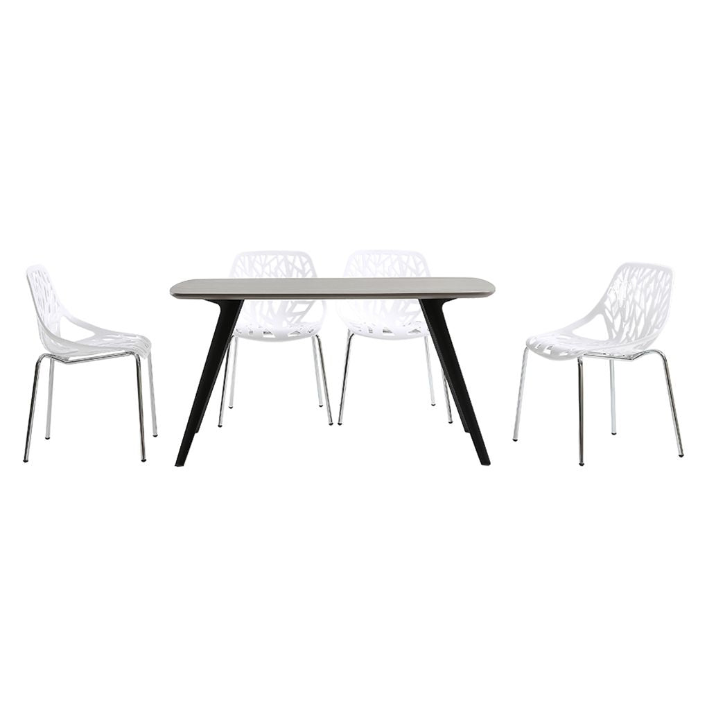 4 PCS Plastic Side Chair Armless Dining Chairs C7263