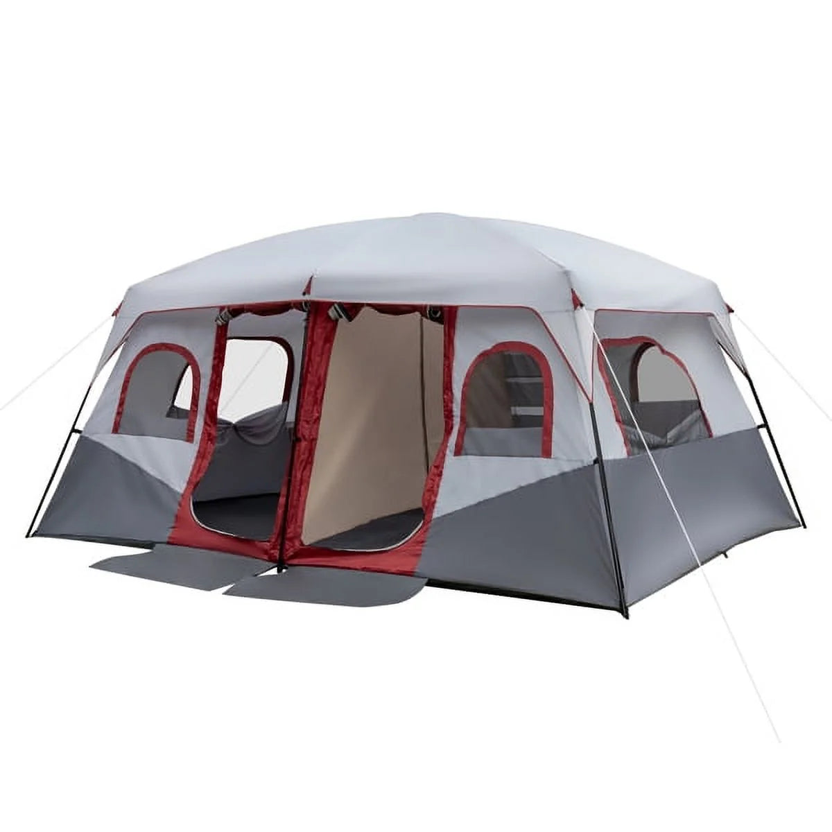 10 Person 2 Room Family Cabin Tent with Storage Pockets X66160