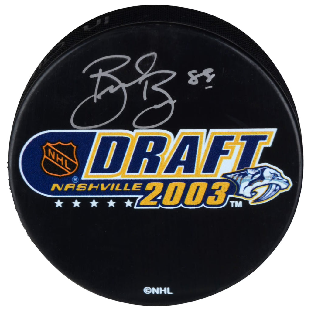 Autographed 2003 NHL Draft Logo Hockey Puck F5916