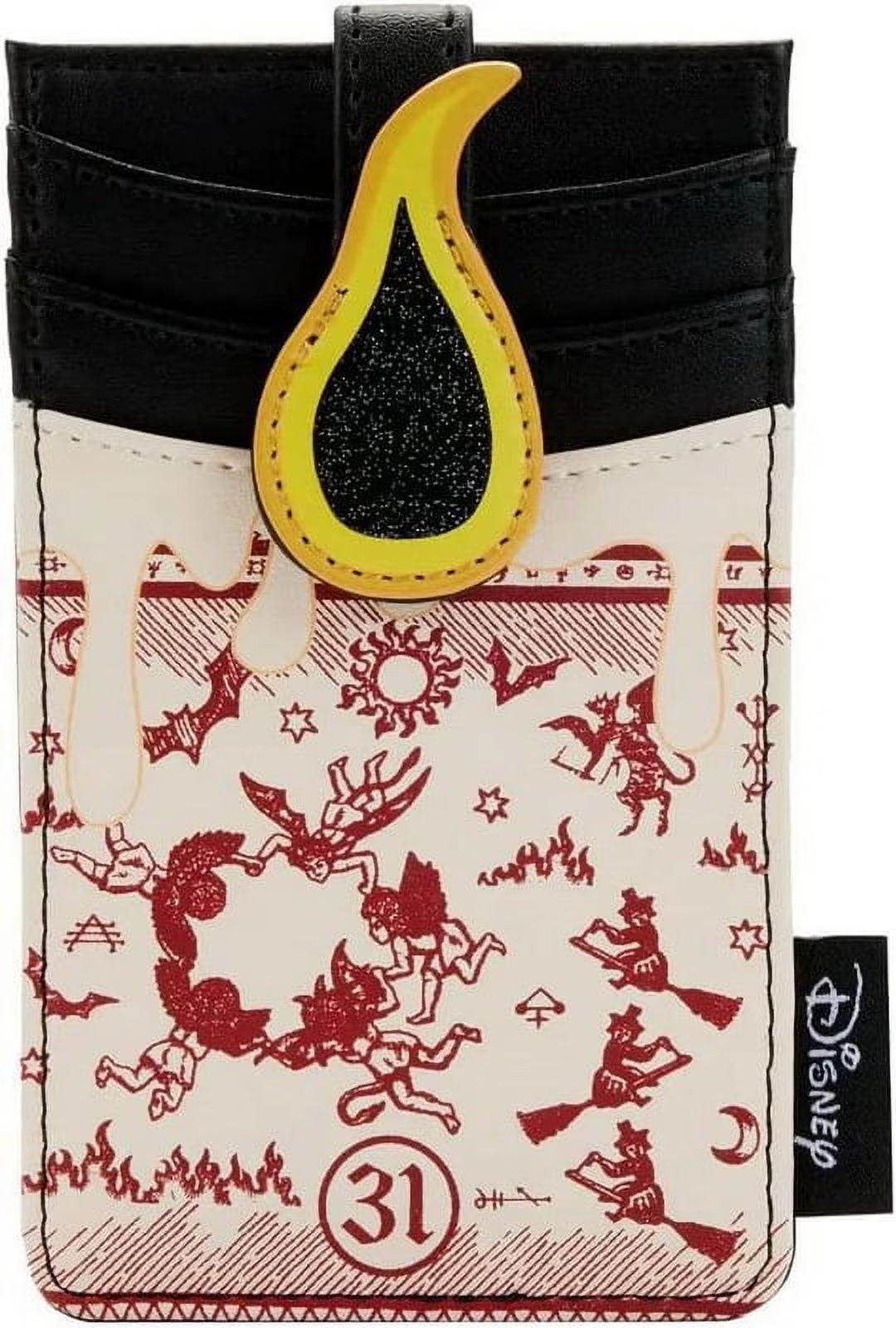 Black Flame Candle Cardholder Wallet W934