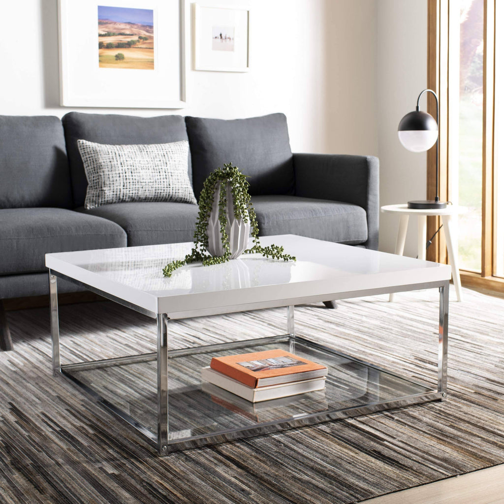 White/Chrome Coffee Table P7175