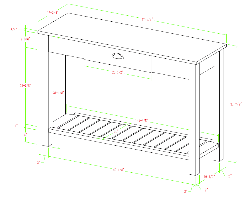 Grey Wash Console Table Z189